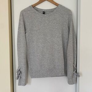 90 Degree By Reflex Grey Bow Sweater